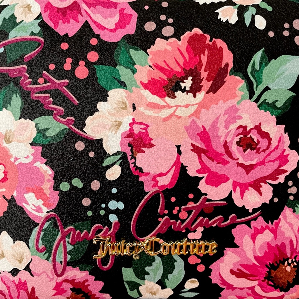 Juicy Couture•NWT•Black•PICK UR PETAL Floral Camera Crossbody Bag•Adjust. Strap - Picture 5 of 13